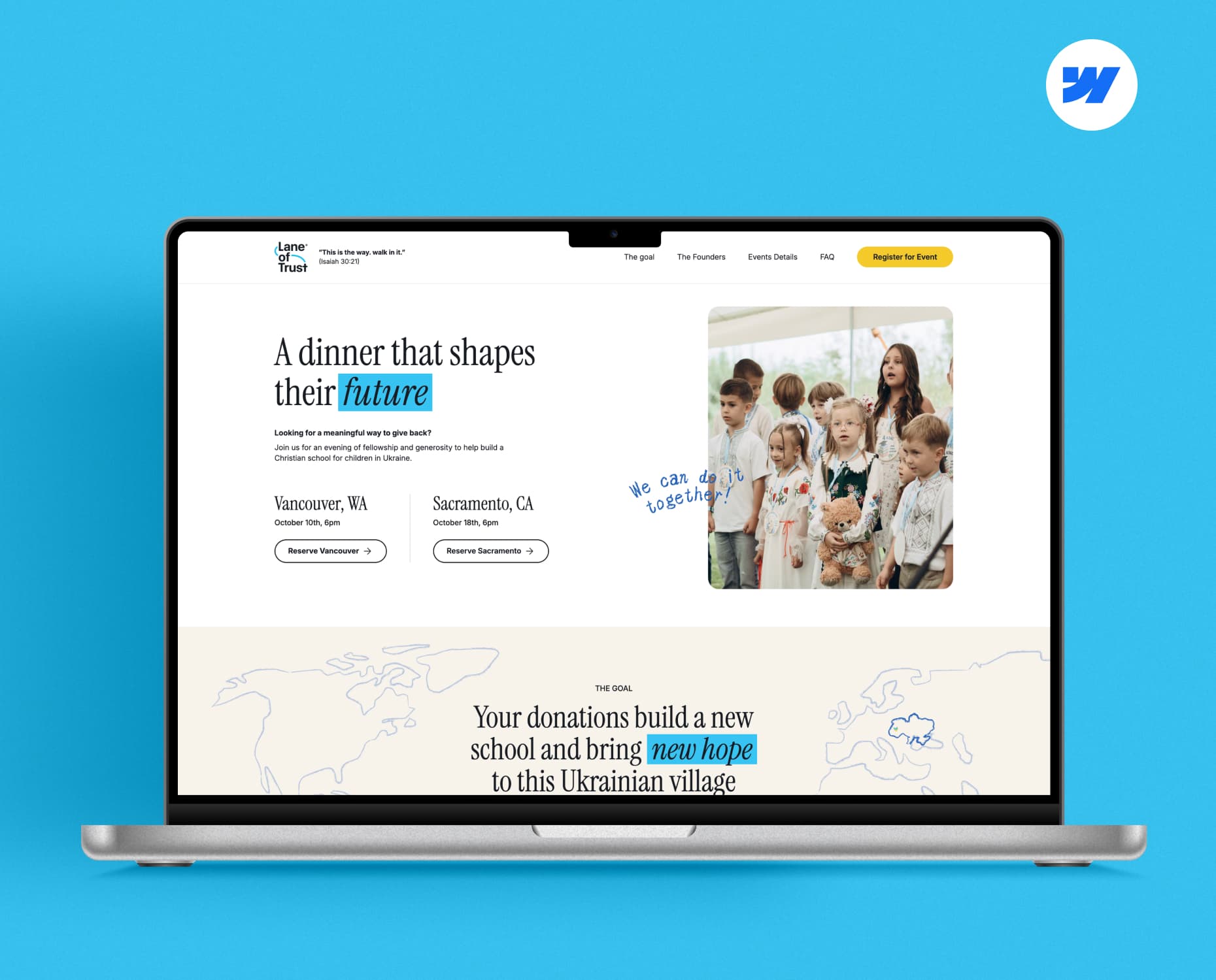 Lane of Trust website preview